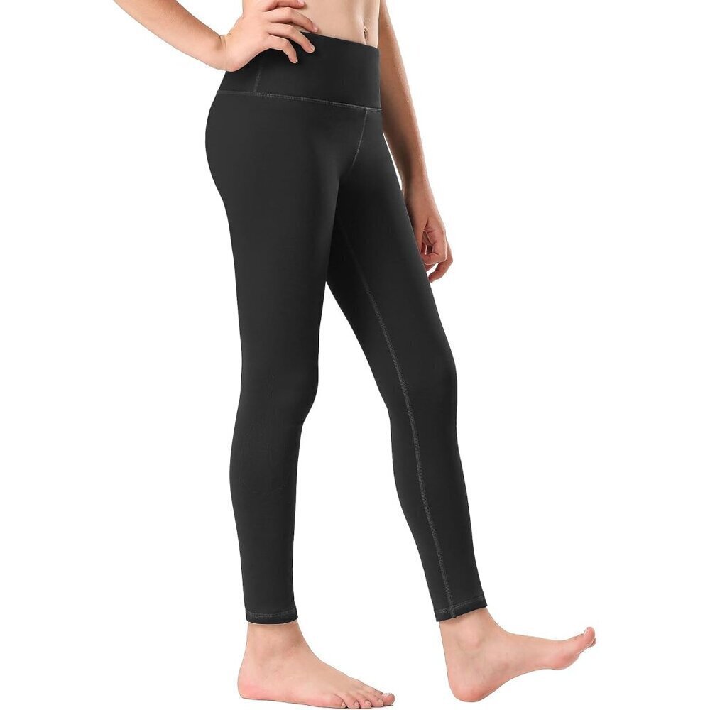 Girl's Fleece Lined Leggings Youth High Waist Warm Winter Athletic Yoga Pants wi